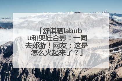舒淇晒labubu和哭娃合影：一同去郊游！网友：这是怎么火起来了？
