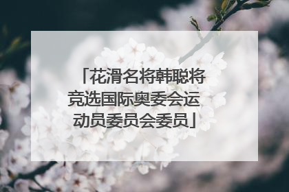 花滑名将韩聪将竞选国际奥委会运动员委员会委员