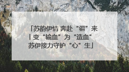 苏韵伊情 奔赴“疆”来丨变“输血”为“造血” 苏伊接力守护“心”生