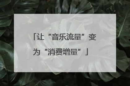 让“音乐流量”变为“消费增量”