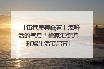 街巷里弄藏着上海鲜活的气息！徐家汇街道璀璨生活节启幕