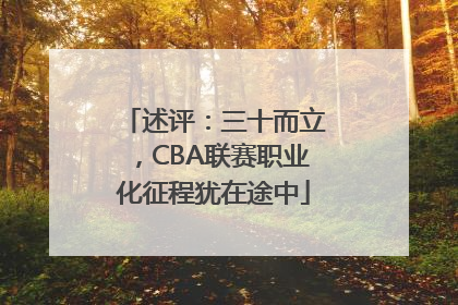 述评：三十而立，CBA联赛职业化征程犹在途中