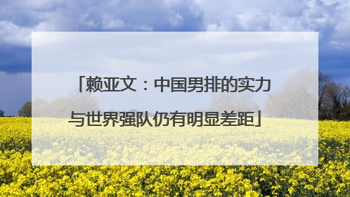 赖亚文：中国男排的实力与世界强队仍有明显差距