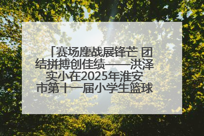 赛场鏖战展锋芒 团结拼搏创佳绩——洪泽实小在2025年淮安市第十一届小学生篮球比赛中再获佳绩