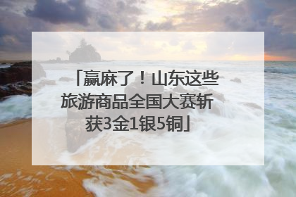 赢麻了！山东这些旅游商品全国大赛斩获3金1银5铜