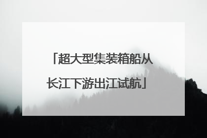 超大型集装箱船从长江下游出江试航