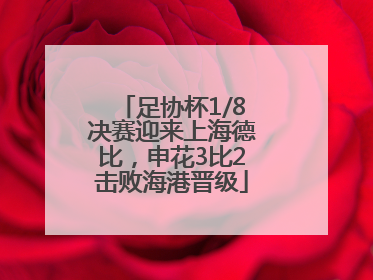 足协杯1/8决赛迎来上海德比，申花3比2击败海港晋级