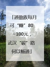 通勤族每月可“赚”80~100元，武汉“碳”路何以畅通