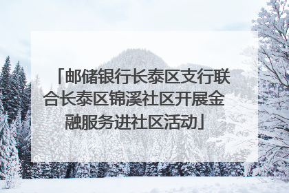 邮储银行长泰区支行联合长泰区锦溪社区开展金融服务进社区活动