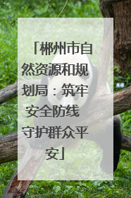 郴州市自然资源和规划局：筑牢安全防线 守护群众平安