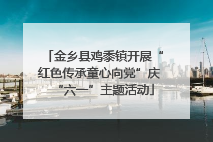 金乡县鸡黍镇开展“红色传承童心向党”庆“六一”主题活动