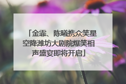 金霏、陈曦携众笑星空降潍坊大剧院爆笑相声盛宴即将开启