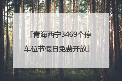 青海西宁3469个停车位节假日免费开放