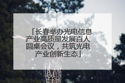 长春举办光电信息产业高质量发展百人圆桌会议，共筑光电产业创新生态