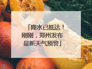 降水已抵达！刚刚，郑州发布最新天气预警