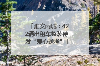 雅安雨城：422辆出租车整装待发“爱心送考”