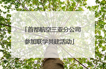 首都航空三亚分公司参加联学共建活动