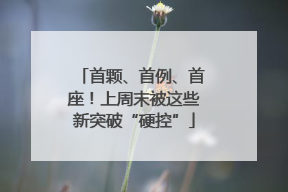 首颗、首例、首座！上周末被这些新突破“硬控”
