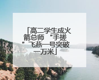 高二学生成火箭总师 “手搓”飞燕一号突破一万米