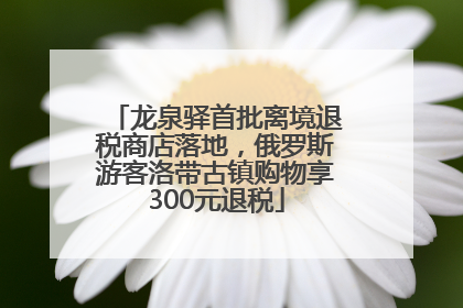 龙泉驿首批离境退税商店落地，俄罗斯游客洛带古镇购物享300元退税