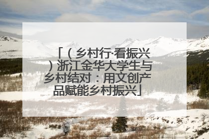 （乡村行·看振兴）浙江金华大学生与乡村结对：用文创产品赋能乡村振兴