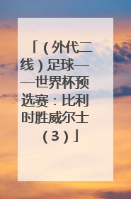（外代二线）足球——世界杯预选赛：比利时胜威尔士（3）