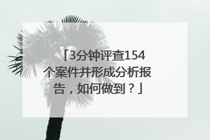 3分钟评查154个案件并形成分析报告，如何做到？