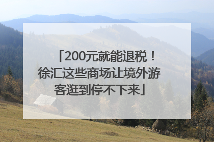 200元就能退税！徐汇这些商场让境外游客逛到停不下来