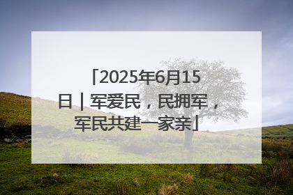 2025年6月15日｜军爱民，民拥军，军民共建一家亲