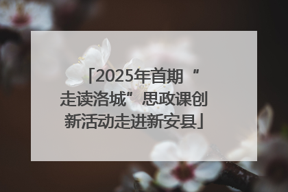 2025年首期“走读洛城”思政课创新活动走进新安县