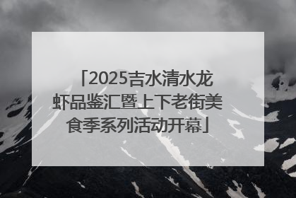2025吉水清水龙虾品鉴汇暨上下老街美食季系列活动开幕