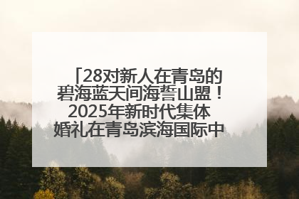 28对新人在青岛的碧海蓝天间海誓山盟！2025年新时代集体婚礼在青岛滨海国际中心文明实践广场举行