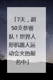 7天，超50支参赛队！世界人形机器人运动会火热报名中