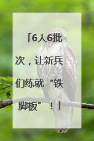 6天6批次，让新兵们练就“铁脚板”！