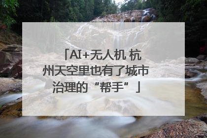 AI+无人机 杭州天空里也有了城市治理的“帮手”